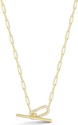 Glaze Jewelry Cubic Zirconia Toggle Pendant Necklace in Gold at Nordstrom Rack