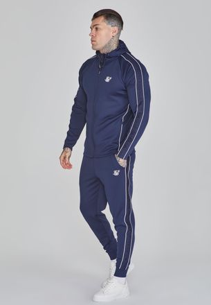 Siksilk Conjunto de sudadera con capucha y joggers azul marino para hombre SikSilk M