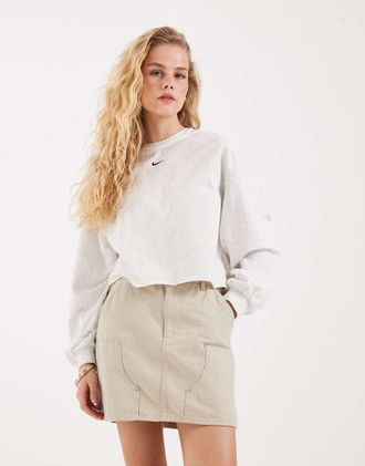 Nike Chill - Felpa in spugna grigio m&eacute;lange