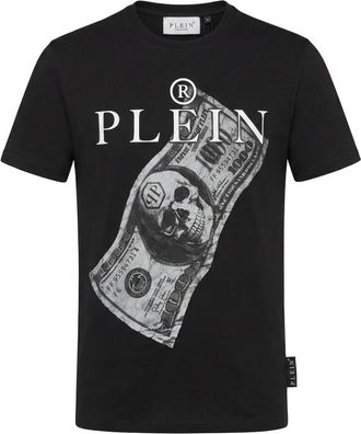 Philipp Plein Jersey T-Shirt Dollar - Heren - T-shirts - Zwart - 2XL - Tops