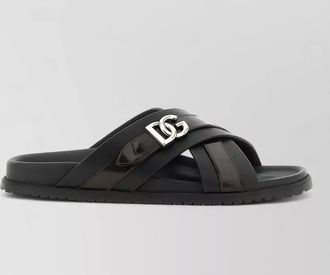 Dolce & Gabbana leather slide sandals