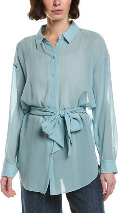 Eileen Fisher Classic Collar Silk Shirt