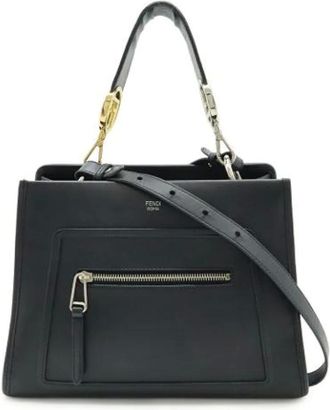 Fendi Pre-owned Handbags, female, Black, Size: ONE SIZE Pre-owned Vintage Leather Handbag