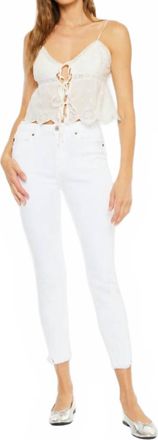 Kancan Willow High Rise Ankle Skinny Jeans In White