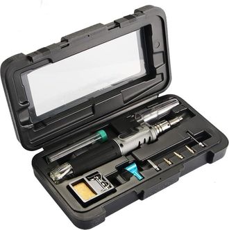 OEM Kit De Soudure &Agrave; Gaz - Fer &Agrave; Souder Portatif Avec 6 Embouts - Pour Circuits Imprim&eacute;s Et &Eacute;lectronique - 10 Pi&egrave;ces