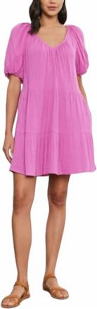 Velvet Helena Dress In Orchid