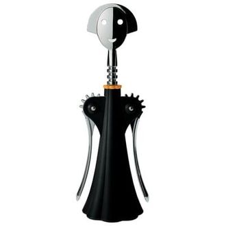Alessi Bottle opener Mendini - Black - Chromed zamak - Designer Alessandro Mendini
