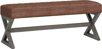 Simpli Home Salinger 48In Contemporary Modern Rectangle Ottoman Bench