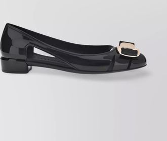 Ferragamo rubber cutout ballerina flats