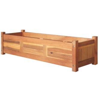 Berkfield Home Garden Raised Beds 2 pcs Acacia Wood 100x30x25 cm in Brown | Size: 100 x 30 x 25 cm