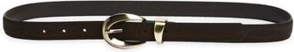 Treasure & Bond Maria Suede Belt in Chocolate- Brass at Nordstrom, Size X-Large