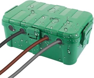 Elle Caja De Distribuci&oacute;n Impermeable De 34,5 X 24 X 12 Cm - Ip54 Para Uso En Exteriores - 6 Cables De Entrada - Polipropileno Ign&iacute;fugo Y Duradero