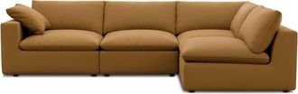 Castlery Customized Brown Right-Facing Chaise Sectional Sofa | Dawson by Castlery, Brown, Furniture Sofas