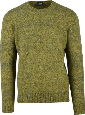 Drumohr Wool Crew Neck Pullover - Yellow/Green