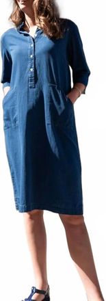 Bibico Tara Shirt Dress In Textured Denim