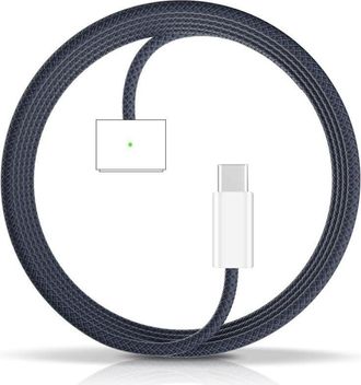 OEM Cargador Magn&eacute;tico Usb-c De 140 W Para Macbook Air/pro, Carga R&aacute;pida Pd, Conector Magn&eacute;tico De 3.&ordf; Generaci&oacute;n, Cable Trenzado De 2 M, Ideal Para Viaje