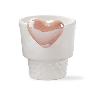 Tag Heart Planter Mini Garden Pot White Multi Stoneware 2.54x2.3x2.76 in at Nordstrom