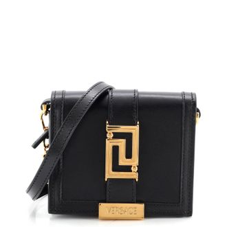 Versace Greca Goddess Wallet on Chain Leather Mini