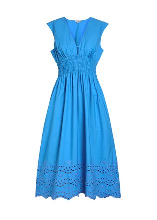 Rails Roxanne Embroidered Cotton Midi Dress - Blue - XL (UK16 / XL)