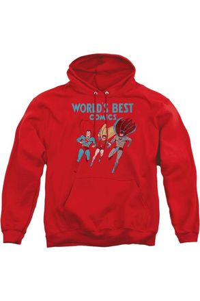 Gildan Justice League of America Worlds Best Adult Pull Over Hoodie / Hooded Sweatshirt