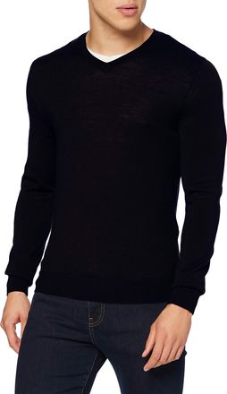 Celio Mens SEMERIV Pullover Sweater, Navy Blue, Medium