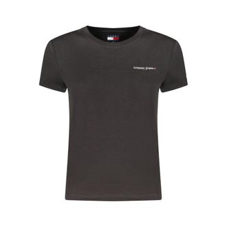 Tommy Hilfiger Zwarte Katoenen Dames T-Shirt