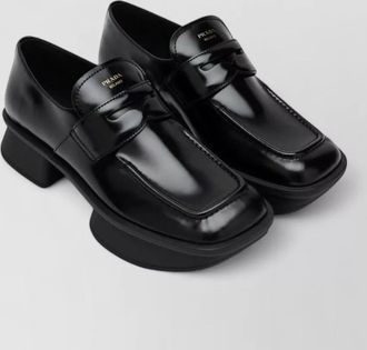 Prada leather loafers