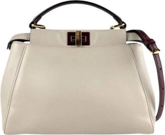 Fendi Pre-owned Handbags, female, Gray, Size: ONE SIZE Pre-owned Leather Handbag