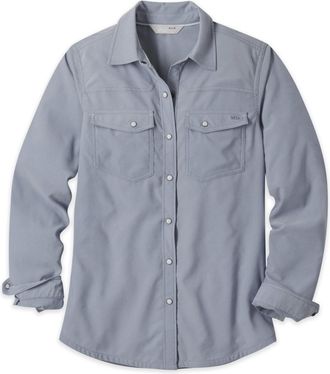 Stio | Womens Eddy Shirt Long Sleeve, Size Extra Small in Folkstone Grey Heather