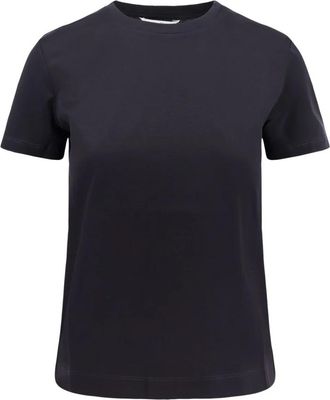 Max Mara Zwart T-shirt met Borduursel aan de Voorkant - Dames - T-shirts - Zwart - M - Katoen - Tops