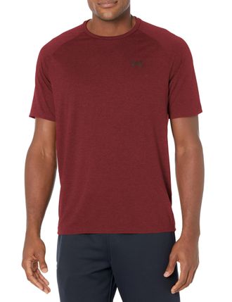 Under Armour Mens Tech 2.0 Short-Sleeve T-Shirt, (603) Dark Maroon / / Black, 4XL/Tall