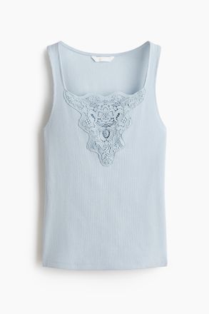 H&M Top mit Spitze - Blue