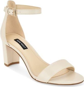 Nine West Pruce Ankle Strap Sandal in Ivory at Nordstrom, Size 8