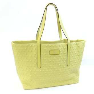 Jimmy Choo London Lemon Yellow Leather Tote Bag (Pre-Owned)