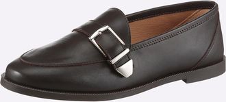 Heine Slipper HEINE, Damen, Gr. 36, braun, Glattleder, Leder, Rindsleder, Schuhe Slipper