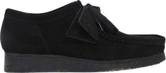 Clarks Wallabee - Heren - Veterschoenen - Zwart - 44 EU - Leer - Schoenen