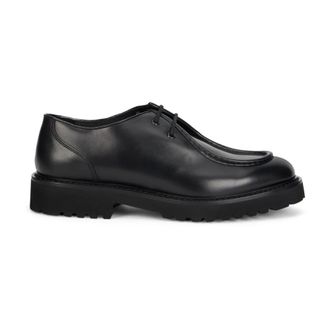 Doucal's Casual veterschoenen - Heren - Veterschoenen - Zwart - 41 EU - Leer - Schoenen