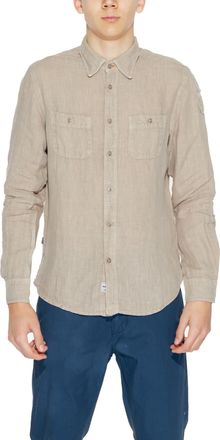 Blauer Linen Long Sleeve Shirt with Classic Collar