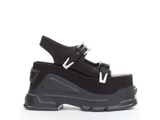 Versace Anthem 120 satin silk Medusa platform sandals