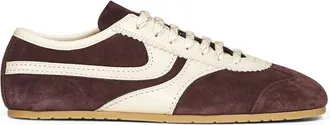 Dries Van Noten Schoenen, Heren, Paars, 42 EU, Leer, Suede Low-Top Sneakers