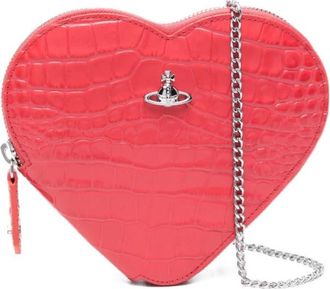 Vivienne Westwood Cross Body Bags, female, Red, Size: ONE SIZE Heart Crossbody