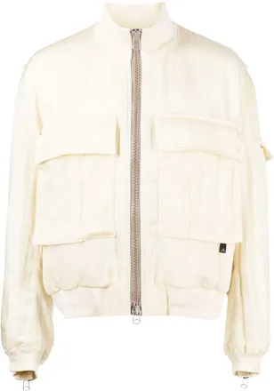 OAMC high-neck bomber jacket - men - Polyamide - L - White