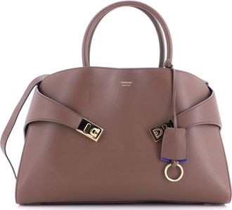 Ferragamo Hug Top Handle Bag Leather Large