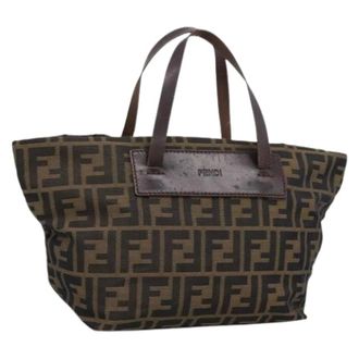 Fendi Bolso de mano Pre-owned Zucca Canvas - Pre-owned - Mujer - Marr&oacute;n - ONE SIZE