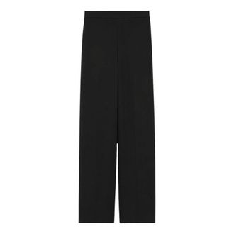 Max Mara Dames, Broeken, Zwart, Maat: S