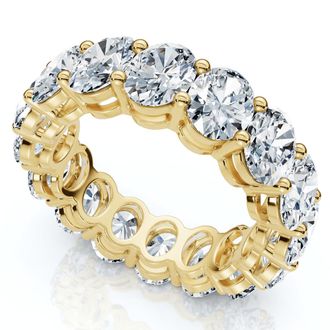 Pompeii3 7Ct Oval Diamond Eternity Ring 14k Gold or Platinum Lab Grown