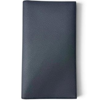 Herm&egrave;s Navy Epsom Leather Wallet (Bi-Fold) (Pre-Owned)