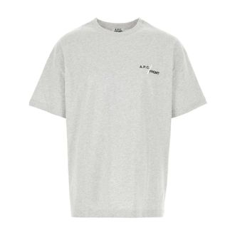 A.P.C. T-Shirts, male, Gray, Size: L Cotton T-shirt