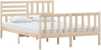 vidaXL Vidaxl - 3101153 Bed Frame without Mattress Solid Wood 140x200 cm (810082+814144)