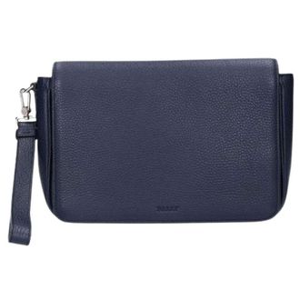 Bally Pre-owned Clutch bag - Heren - Pre-owned - Blauw - Maat: ONE Size Leer